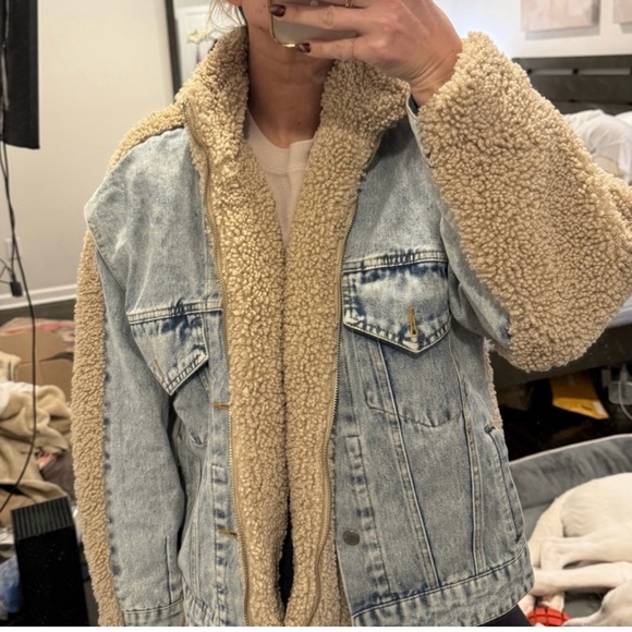 Polagram Tan Sherpa Jacket NEW - Picture 2 of 6